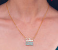 Personalized bent Name of Dad Necklace