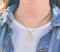 Merged Duo Arabic Letter Necklace