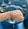 Triple Stack Bracelet | Moss Agate