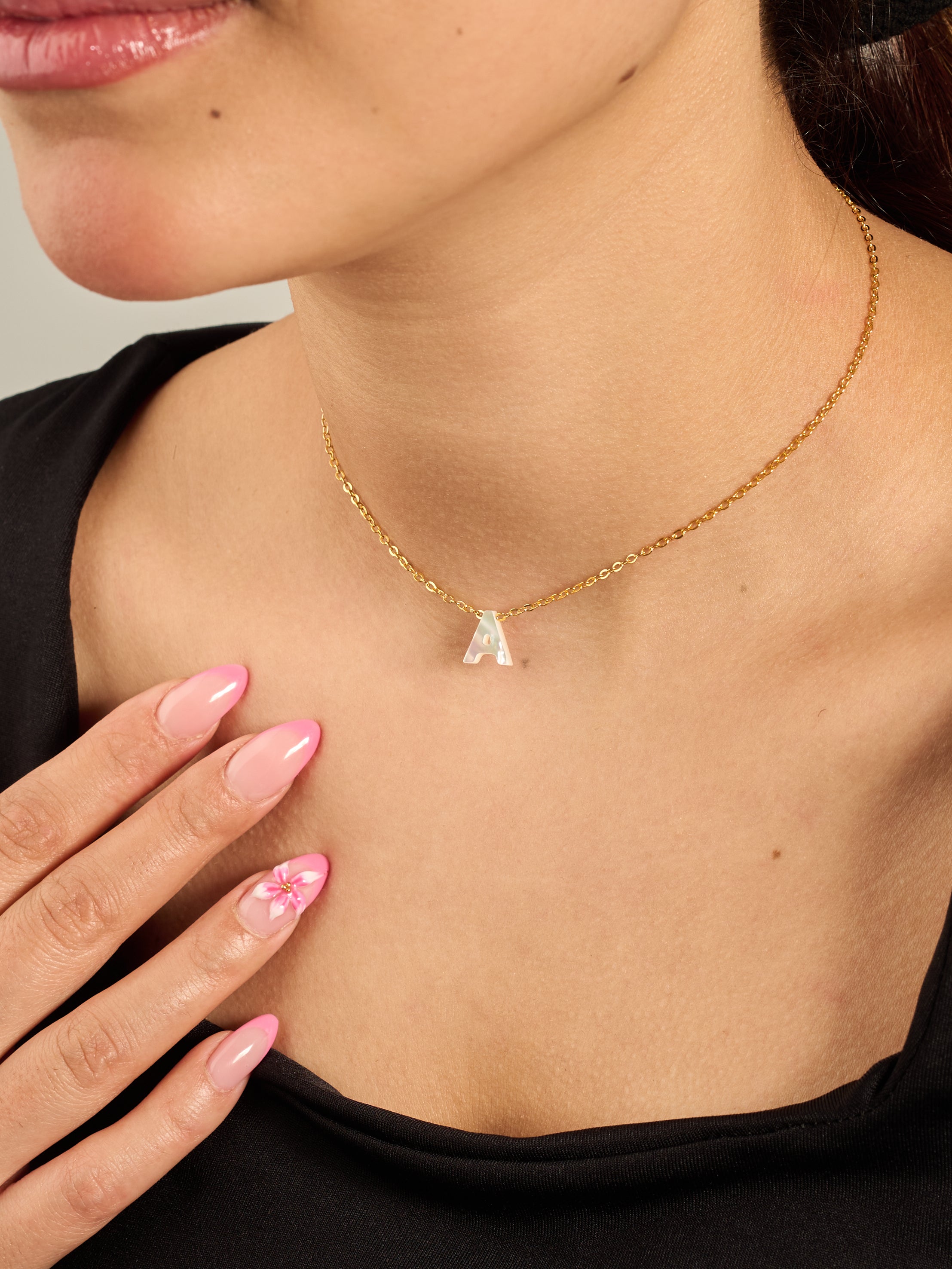 Initial Seashell Letter Necklace