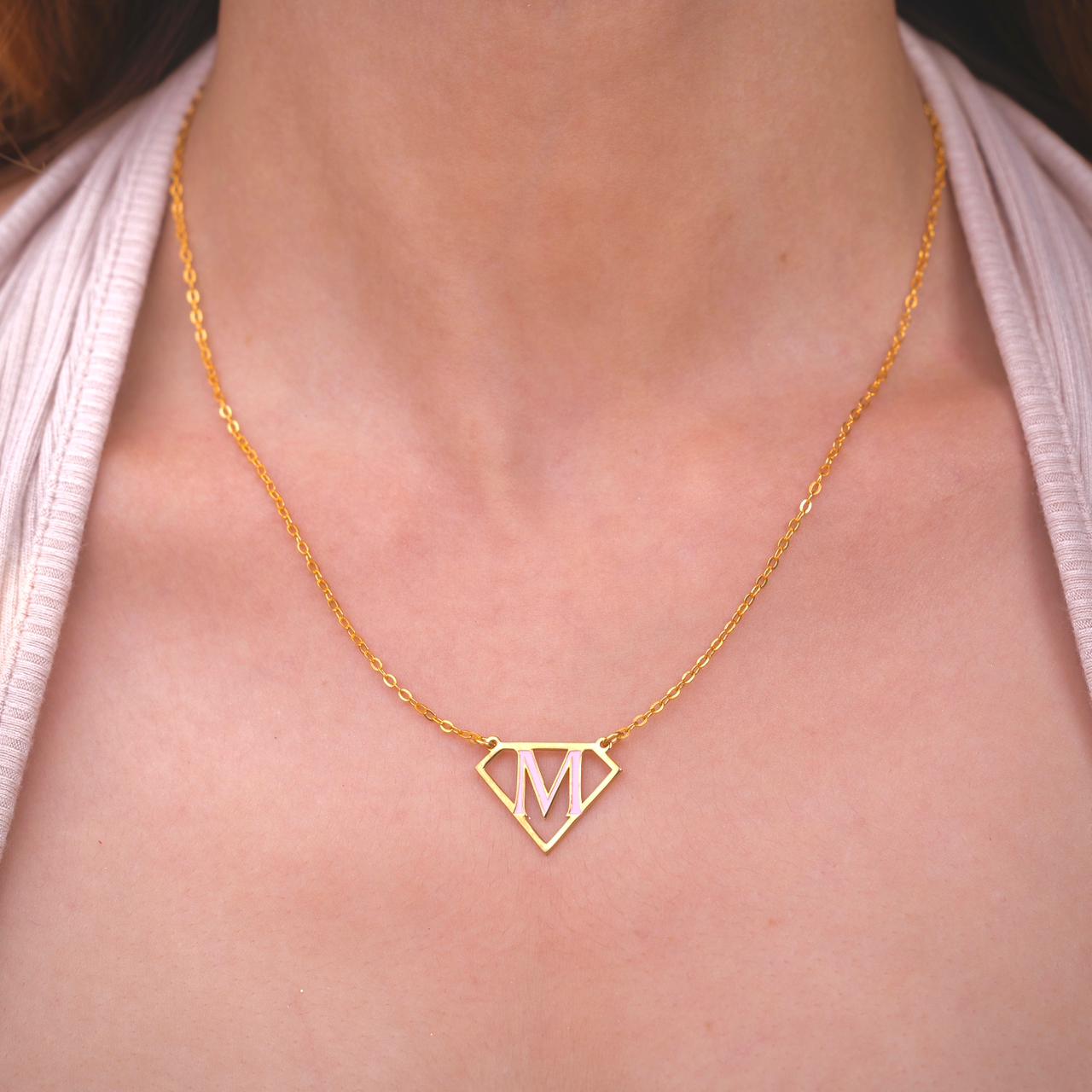 Superwomen initial Necklace