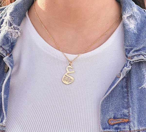 Initial Letter Necklace calligraphy