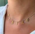 Separate Initials Name Necklace