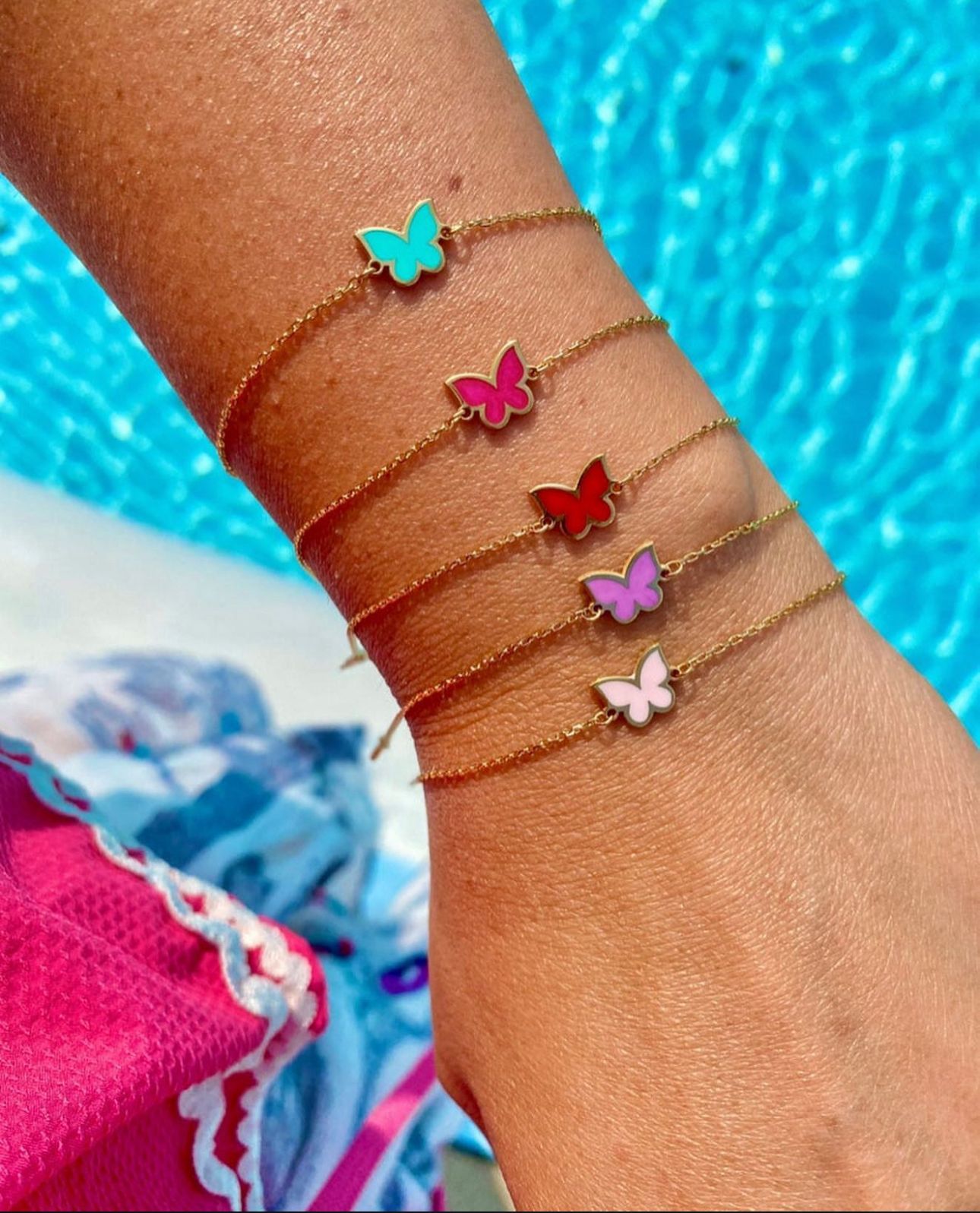 Enamel Butterfly bracelet