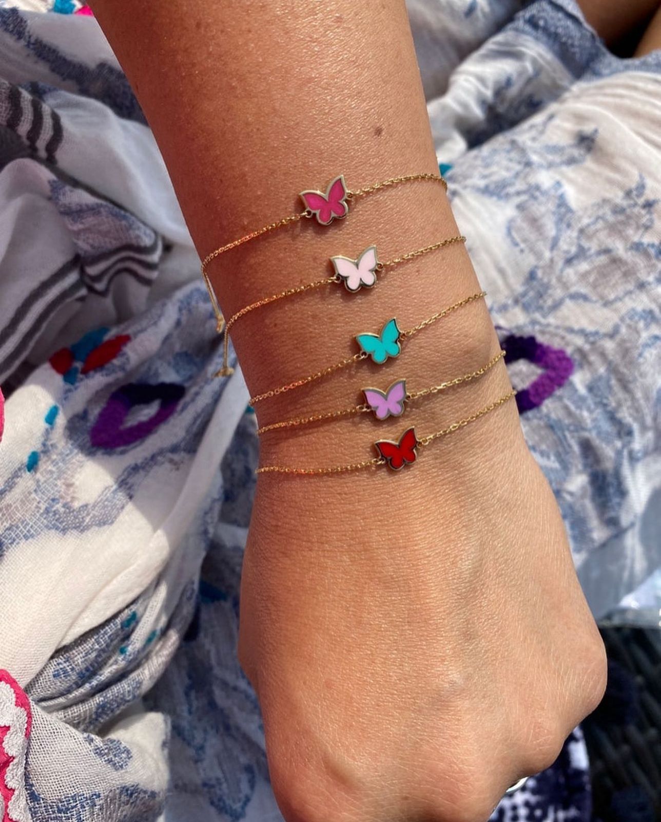 Enamel Butterfly bracelet
