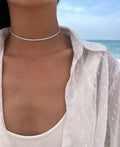 Tennis white Zircon Choker