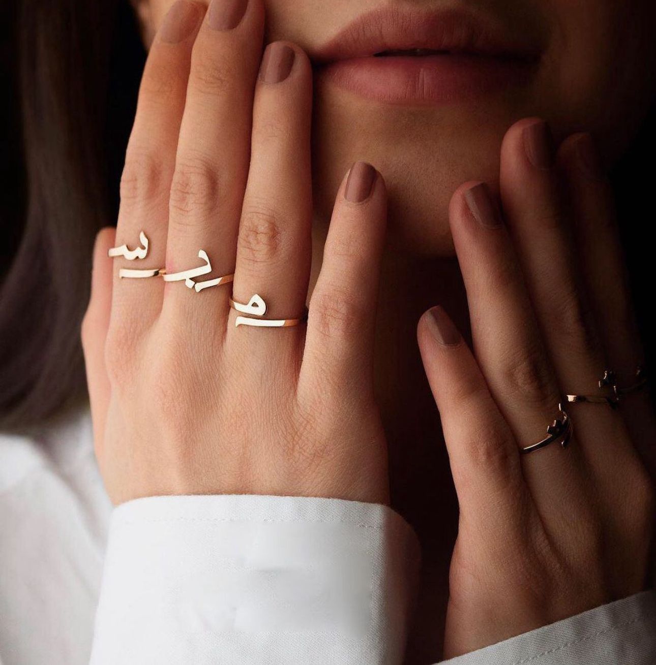 Initial Letter Ring Rounded